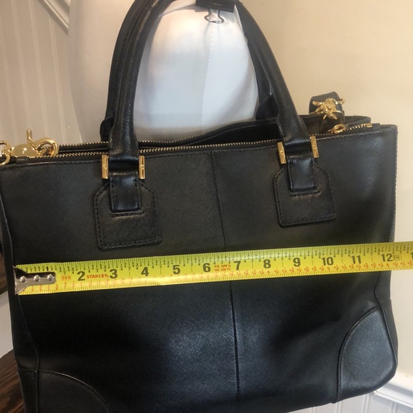 TORY BURCH Robinson Black Saffiano Leather Satchel Crossbody Shoulder Bag - Picture 13 of 16